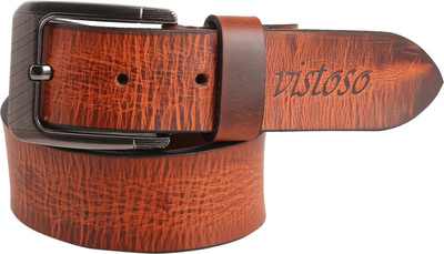 

Vistoso Men Casual Brown Genuine Leather Belt