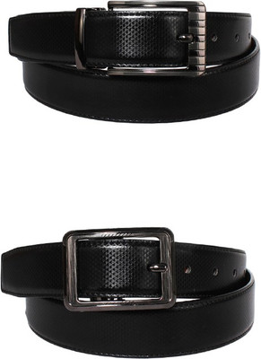 

Lenin Men Casual Black Genuine Leather Reversible Belt