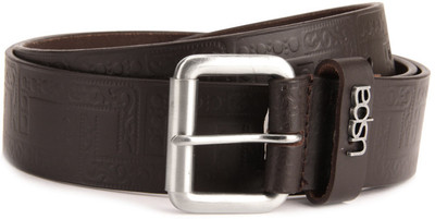 

U.S. Polo Assn Men Brown Metal, Genuine Leather Belt