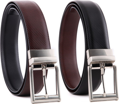 Saugat Traders Men Brown, Black Artificial Leather Reversible Belt