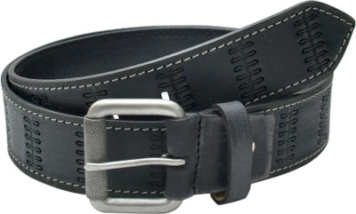 

Leather Hub Men Casual Black Genuine Leather Belt