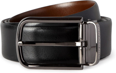 

Peter England Men Black Genuine Leather Belt