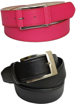 

Skyways Men Formal, Casual Black, Pink Artificial Leather Belt, Black-01