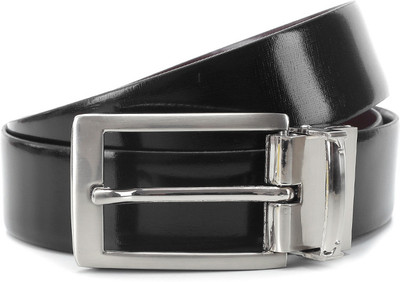 

Bulchee Men Brown, Black Metal Reversible Belt, Black and brown