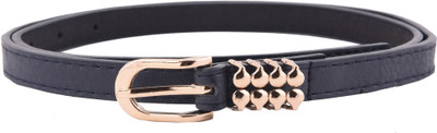 

Buckle Up Women Casual Black Artificial Leather Belt