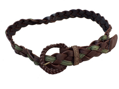 

Marc Women Casual Brown Artificial Leather Belt, Dark brown