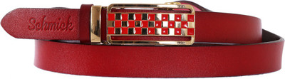 

Schmick Women Casual Red Genuine Leather Belt
