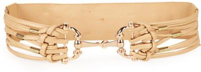 

Crux & Hunter Women White Artificial Leather Belt, Cream