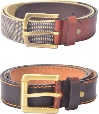 

Hidelink Men Formal Brown Genuine Leather Belt