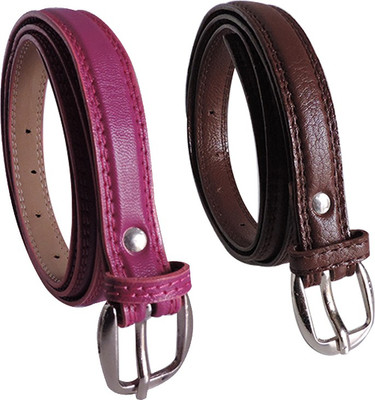 

Elligator Women Casual, Formal, Party Maroon, Brown Artificial Leather Belt, Maroon-04