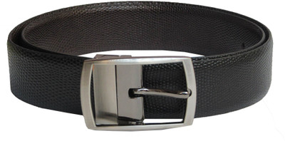 

eXcorio Men Formal Black Genuine Leather Reversible Belt, Black;brown