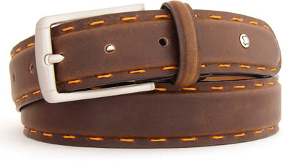 

Hidea Men Formal Brown Genuine Leather Belt, Brown-03
