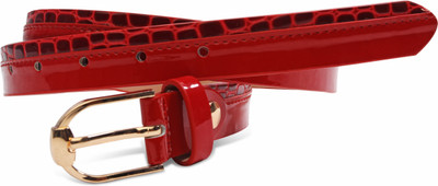 

Just Women Women Casual Red Artificial Leather Belt, Crimson-45
