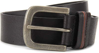 

WAC Men Black Metal, Genuine Leather Belt