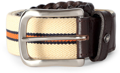 

Louis Philippe Men Tan Genuine Leather Belt, Cream