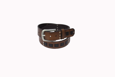 

Pellezzari Men Casual Brown Genuine Leather Belt