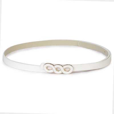 Buckle Up Women White Artificial Leather Belt