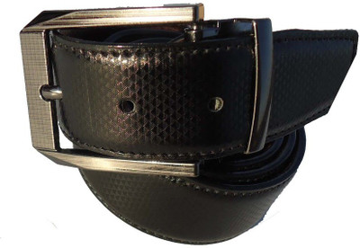 

P&E Men Formal Black Artificial Leather Reversible Belt