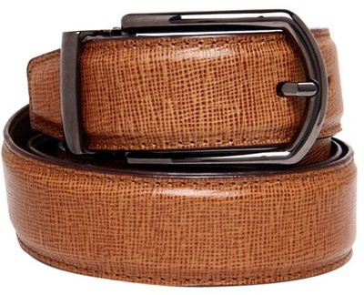 

Walletsnbags Men Formal Tan Genuine Leather Belt, Tan-30