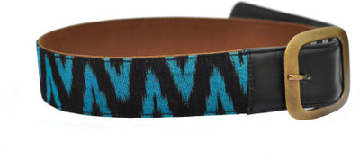 

Atikat Fashion Women Casual Blue, Black Fabric Belt, Blue and black