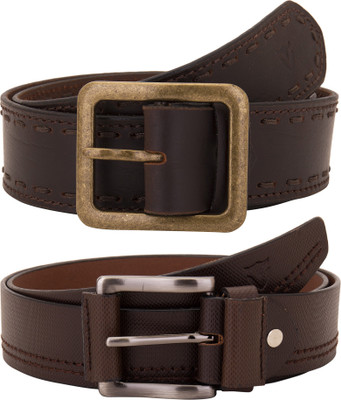 

Valbone Men Formal Brown Genuine Leather Belt