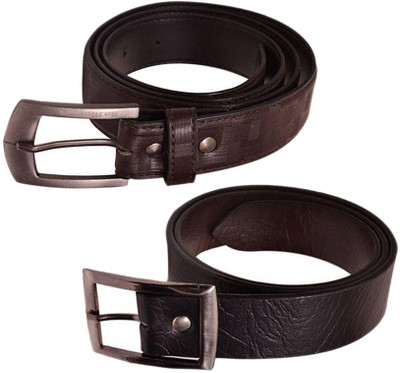 

Elligator Men Casual, Party, Formal Brown, Black Artificial Leather Belt, Black;brown
