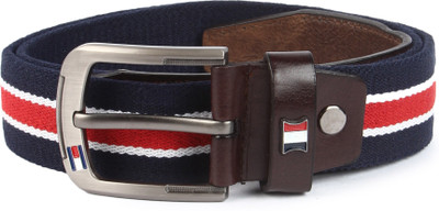 Lotus Designer Men Casual Blue Canvas Belt, Blue-1