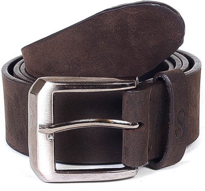 

Solzo Men Formal Brown Genuine Leather Belt, Brown solid