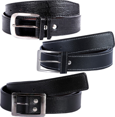 

Kritika's World Men Casual Black Artificial Leather Belt