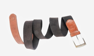 

99Cells Men Casual Brown Fabric, Genuine Leather Belt