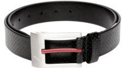 

Puma Men Black Belt, Black-puma red-brushed silver