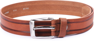 

Buckle Up Men Tan Genuine Leather Belt