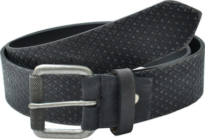 

Leather Hub Men Casual Black Genuine Leather Belt