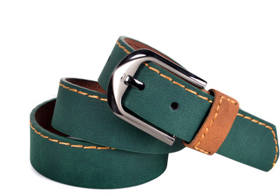 61% OFF on Drakemen Men Casual Green Artificial Leather Belt