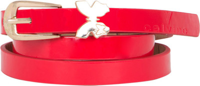 

Calvino Women Casual, Formal Red Artificial Leather Belt