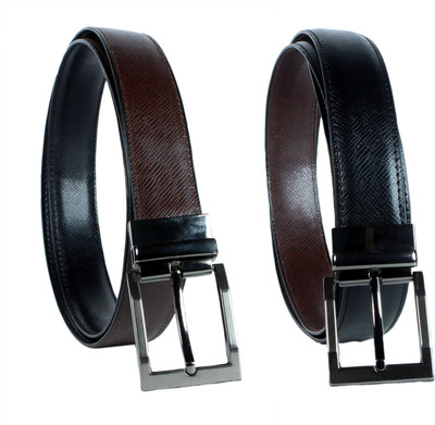 

Revo Men Formal Black, Brown Synthetic Reversible Belt