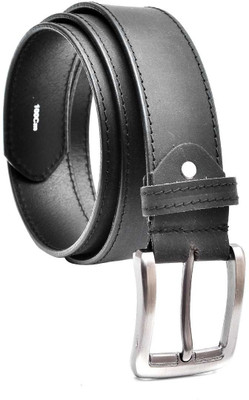 Hawai Men Casual, Formal Black Genuine Leather Belt, Black-09
