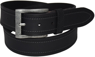 Pellezzari Men Casual Black Genuine Leather Belt