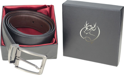 

Genious Men Casual, Formal, Party Black, Brown Genuine Leather Reversible Belt