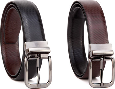 

Kraft Men Formal Multicolor Artificial Leather Reversible Belt, Black and brown