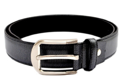 

delma Men Black Genuine Leather Belt
