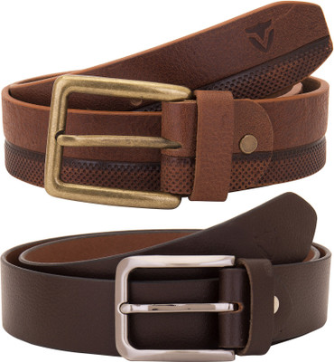 

Valbone Men Formal Brown Genuine Leather Belt