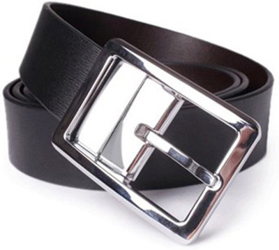 

Readybee Men Black Genuine Leather Reversible Belt, Black-155