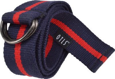 

OTLS Men Casual Black, Red Canvas Belt, Blue;red