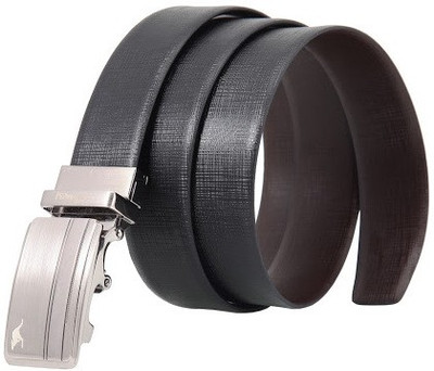 

Kangoo Men Casual, Formal Black, Brown Genuine Leather Reversible Belt