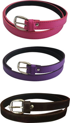 

Verceys Girls Casual Pink, Purple, Brown Artificial Leather Belt, Brown;pink;purple