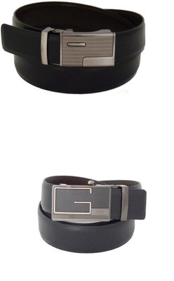 

SFA Men Formal Black Artificial Leather Reversible Belt, Blackbrown365612