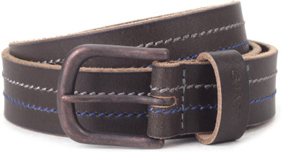 

Levi's Men Khaki Genuine Leather Belt, Dark khaki