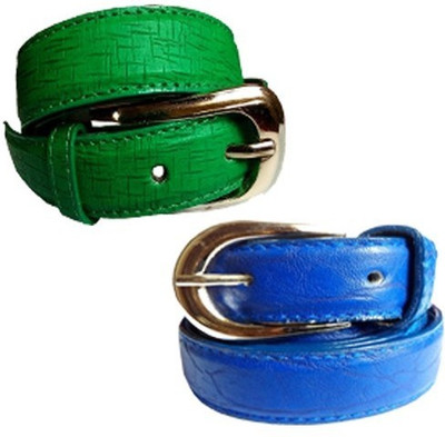 

Wholesome Deal Women Formal Multicolor Synthetic Belt, Blue and green