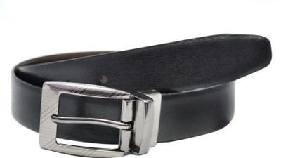 

Aer Leather Men Formal Black Genuine Leather Reversible Belt, Black;brown
